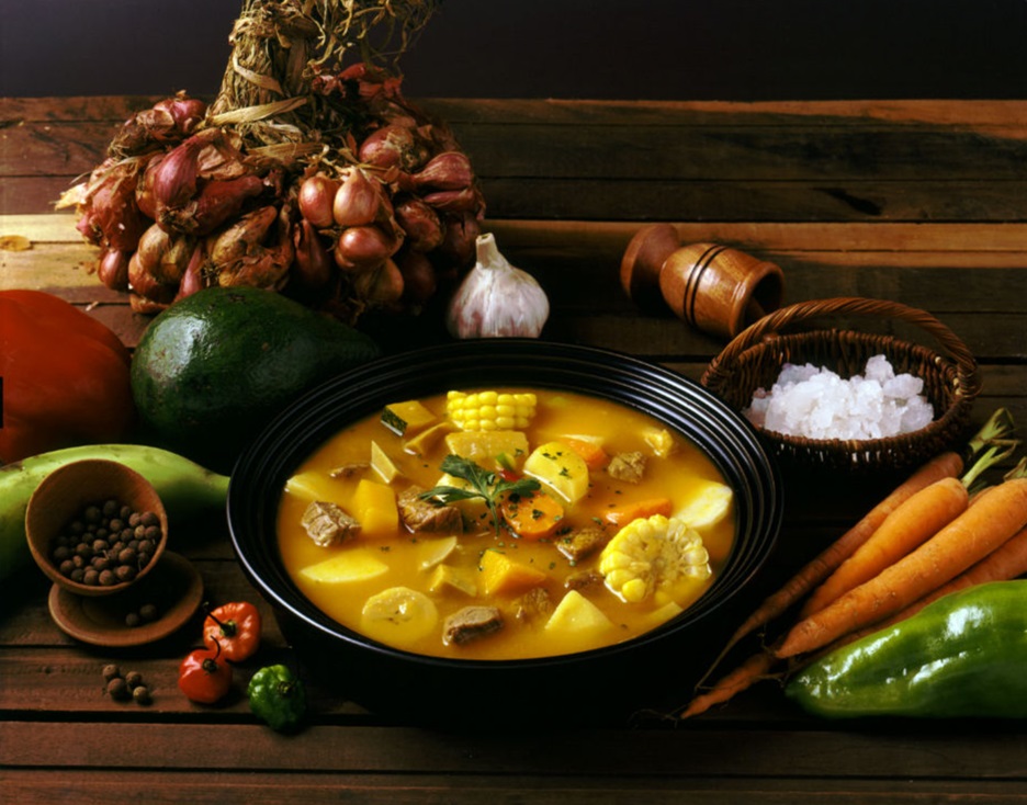 Traditional Dominican dishes on a table